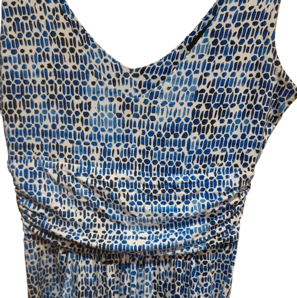 Cynthia Rowley Women's Maxi Dress Blue Pattern Jersey Knit Tank Size XS - Picture 3 of 8